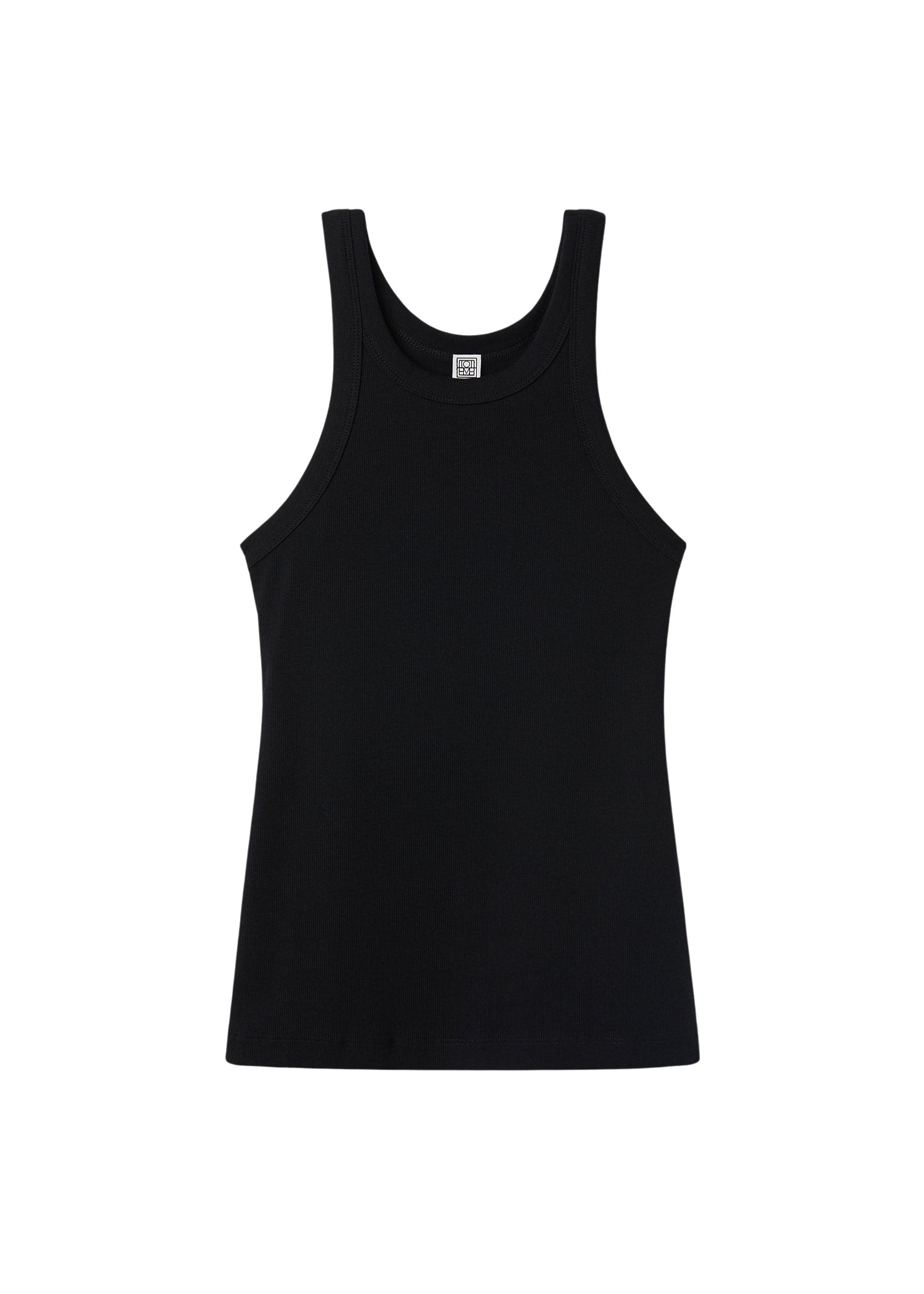 Toteme Curved Rib Tank Black Top