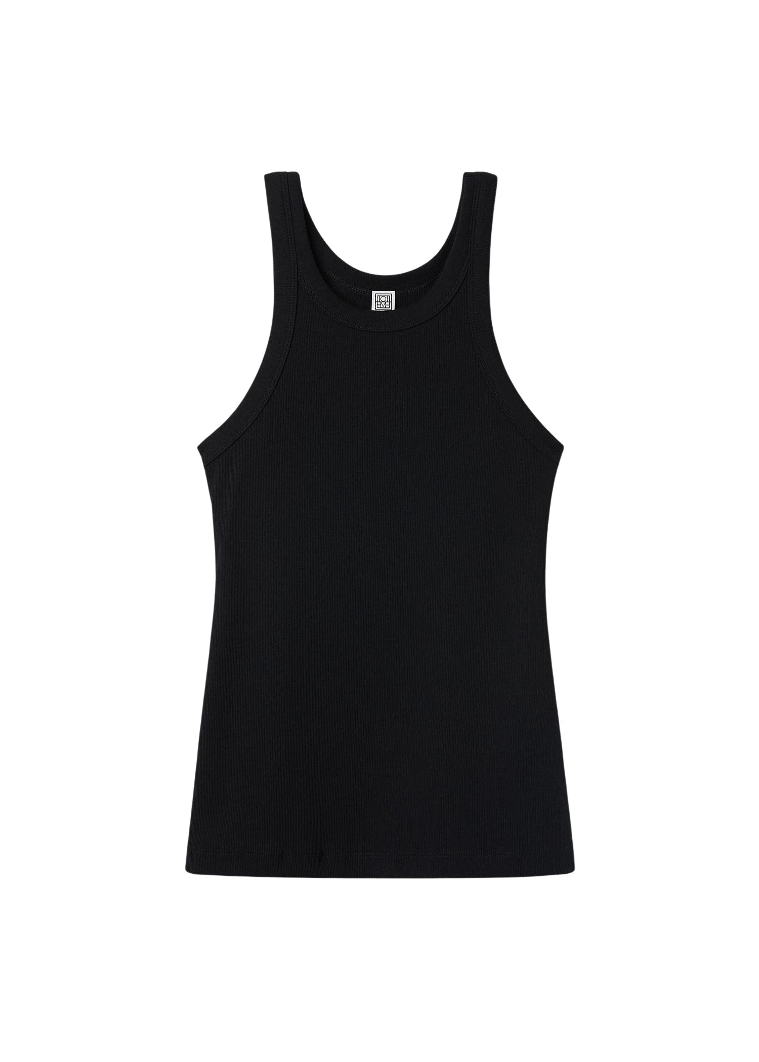 Toteme-Curved-Rib-Tank-Black61001_nobg Totême Curved Rib Tank Black - Tops - Scandinavian Minimalist Luxury at Coveti