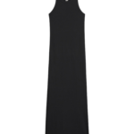Totême Curved Rib Tank Dress Black - Dresses - Scandinavian Minimalist Luxury at Coveti