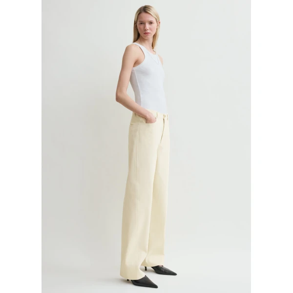 Totême Curved Rib Tank White - Tops - Scandinavian Minimalist Luxury at Coveti