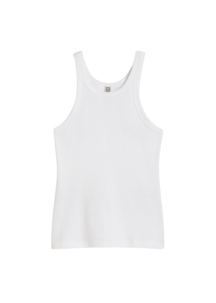 Toteme-Curved-Rib-Tank-White93573_nobg Totême Curved Rib Tank White - Tops - Scandinavian Minimalist Luxury at Coveti
