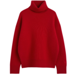 Totême Double-Knit Turtleneck Poppy - Knitwear - Scandinavian Minimalist Luxury at Coveti