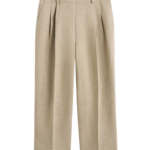 Totême Double-Pleat Cropped Linen Trousers Beige - Pants - Scandinavian Minimalist Luxury at Coveti