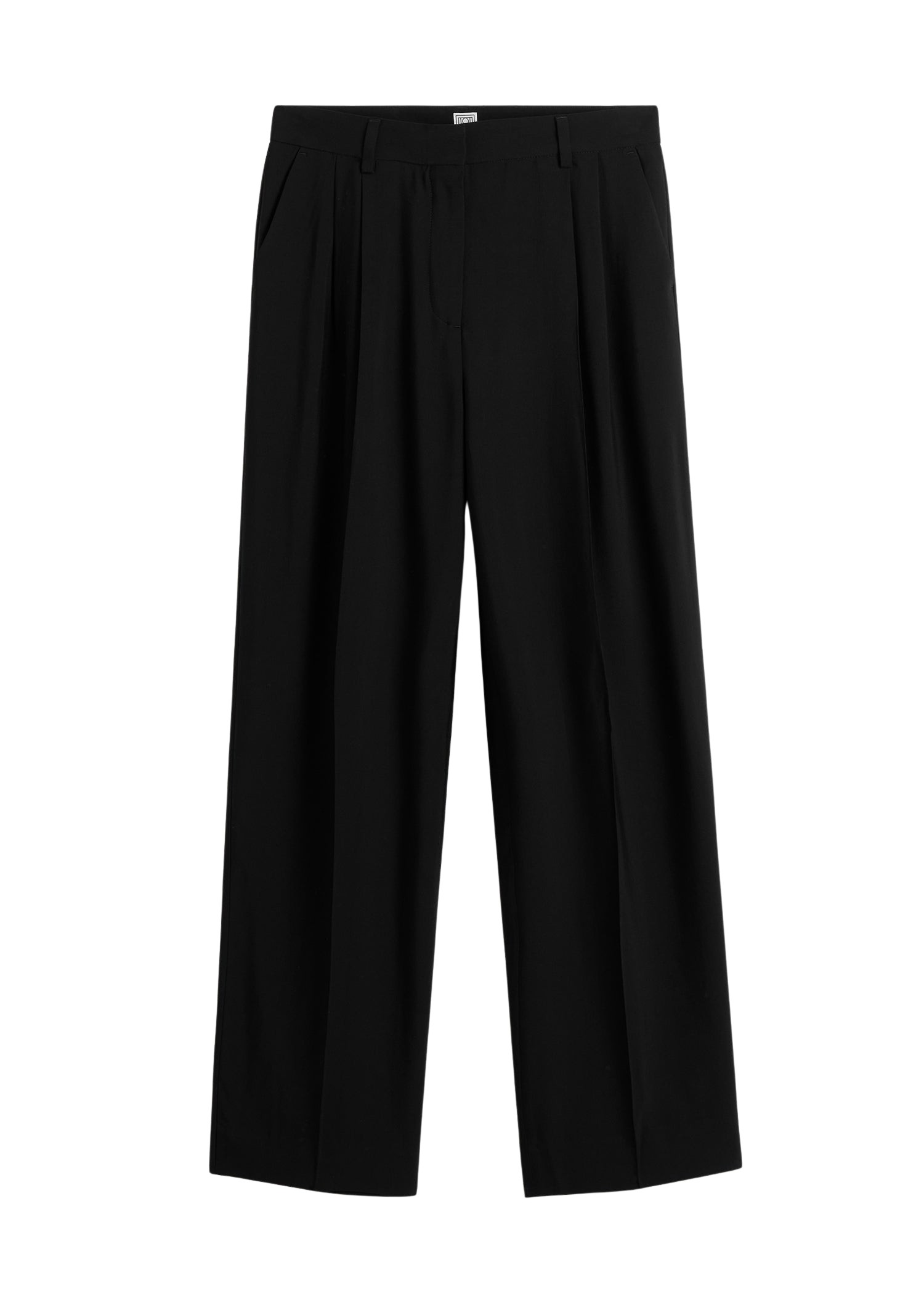 Toteme Double-Pleat Fluid Trousers Black