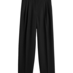 Totême Double-Pleat Tailored Trousers Black - Pants - Scandinavian Minimalist Luxury at Coveti