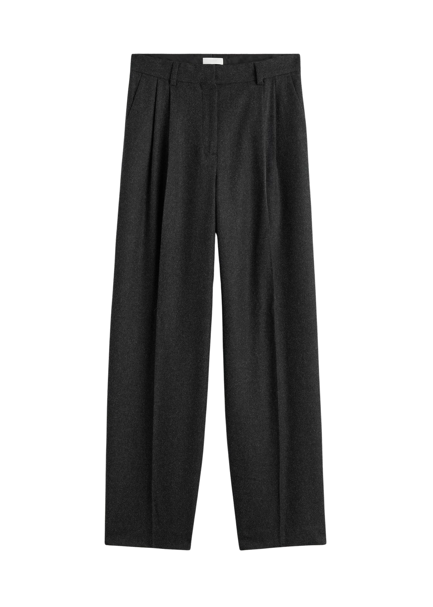 Toteme-Double-Pleat-Winter-Trousers-Charcoal60303_nobg Totême Double-Pleat Winter Trousers Charcoal - Pants - Scandinavian Minimalist Luxury at Coveti