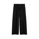 Totême Drawstring Dinner Trousers Black - Pants - Scandinavian Minimalist Luxury at Coveti