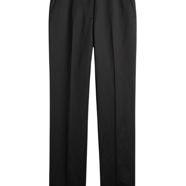 Totême Easy Raw Edge Trousers Black - Pants - Scandinavian Minimalist Luxury at Coveti