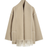 Totême Embroidered Scarf Jacket Harvest - Jackets - Scandinavian Minimalist Luxury at Coveti