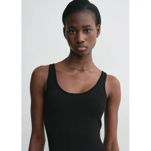 Totême Evening Tank Dress Black - Dresses - Scandinavian Minimalist Luxury at Coveti