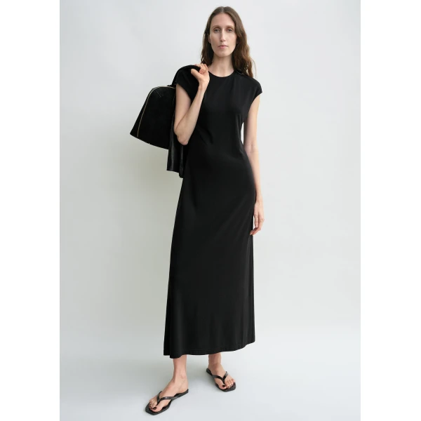 Totême Everyday Dress Black - Dresses - Scandinavian Minimalist Luxury at Coveti