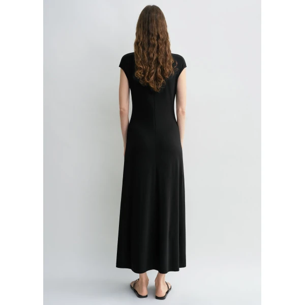 Totême Everyday Dress Black - Dresses - Scandinavian Minimalist Luxury at Coveti