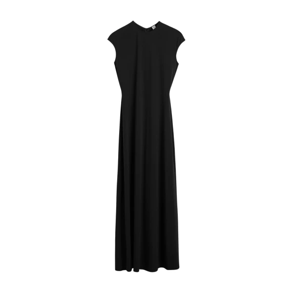 Totême Everyday Dress Black - Dresses - Scandinavian Minimalist Luxury at Coveti