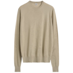 Totême Fine Crew Knit Fawn - Knitwear - Scandinavian Minimalist Luxury at Coveti