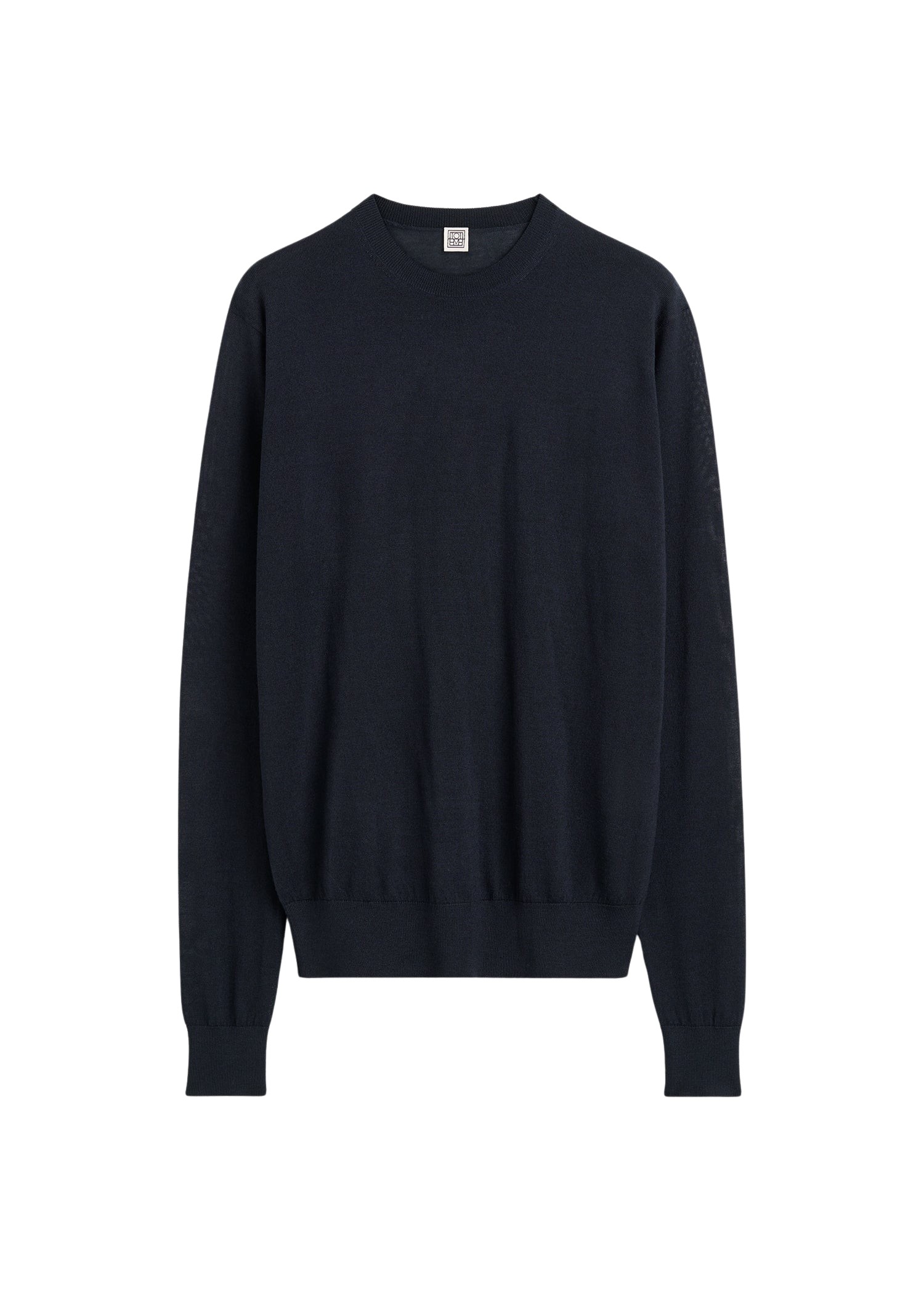 Totême Fine Crew Knit Midnight - Knitwear - Scandinavian Minimalist Luxury at Coveti