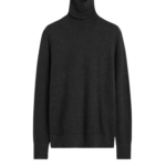 Totême Fine Turtleneck Charcoal - Knitwear - Scandinavian Minimalist Luxury at Coveti