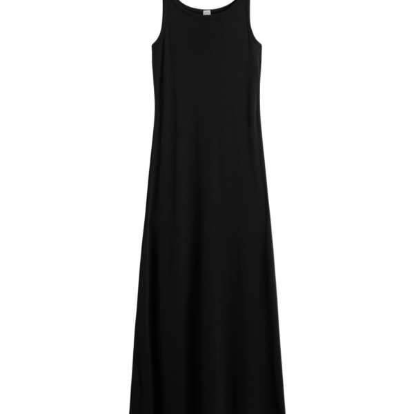 Totême Fluid Slip Dress Black - Dresses - Scandinavian Minimalist Luxury at Coveti