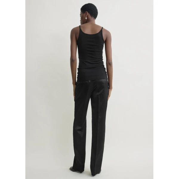 Totême Fluid Slip Top Black - Tops - Scandinavian Minimalist Luxury at Coveti