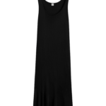 Totême Fluted Hem Dress Black - Dresses - Scandinavian Minimalist Luxury at Coveti
