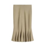 Totême Fluted Knit Skirt Desert - Skirts - Scandinavian Minimalist Luxury at Coveti
