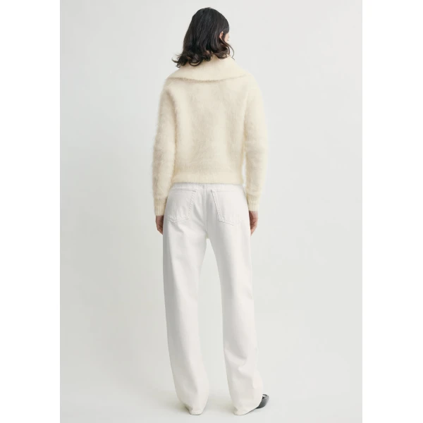 Totême Funnel Alpaca-Blend Knit Milk - Knitwear - Scandinavian Minimalist Luxury at Coveti