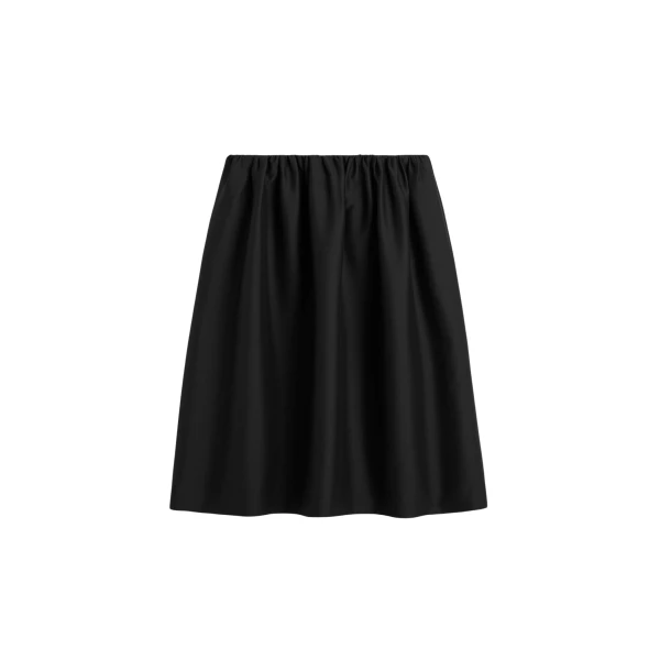 Totême Gathered Evening Skirt Black - Skirts - Scandinavian Minimalist Luxury at Coveti