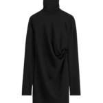 Totême High-Neck Twist Blouse Black - Tops - Scandinavian Minimalist Luxury at Coveti