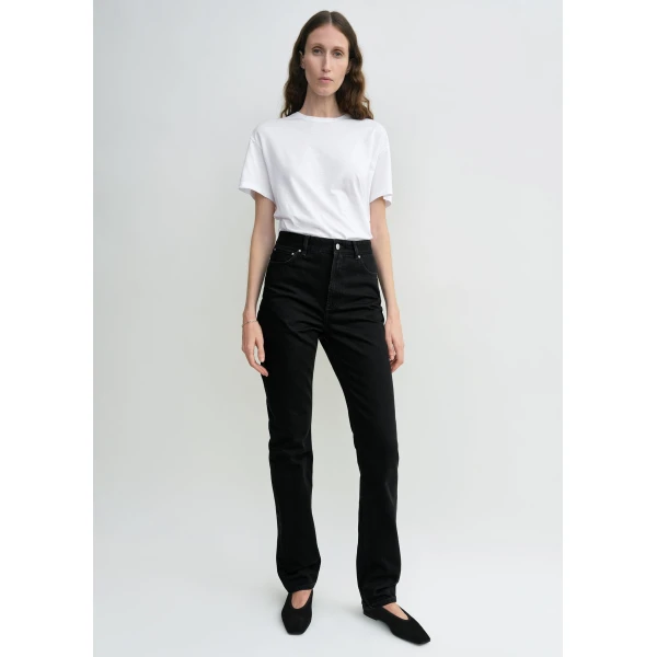 Totême High Slim Denim Black - Pants - Scandinavian Minimalist Luxury at Coveti