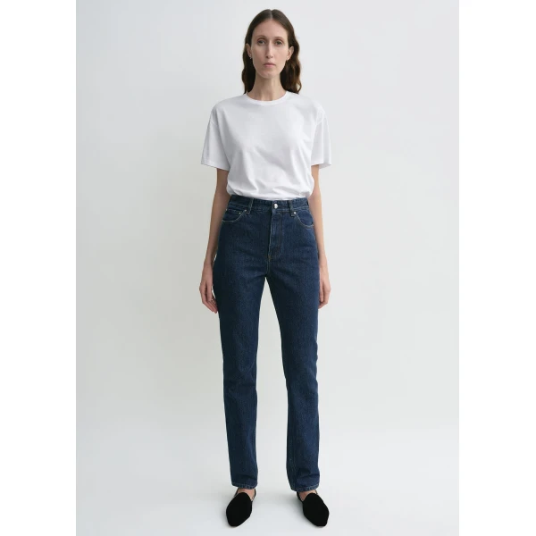 Totême High Slim Denim Indigo - Pants - Scandinavian Minimalist Luxury at Coveti