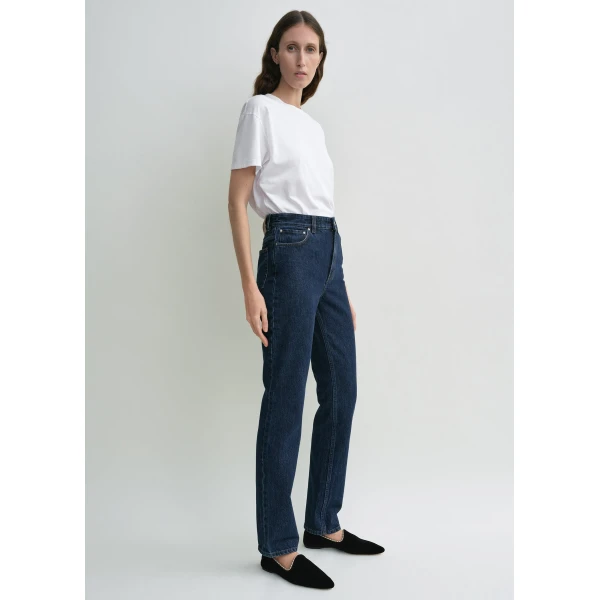 Totême High Slim Denim Indigo - Pants - Scandinavian Minimalist Luxury at Coveti