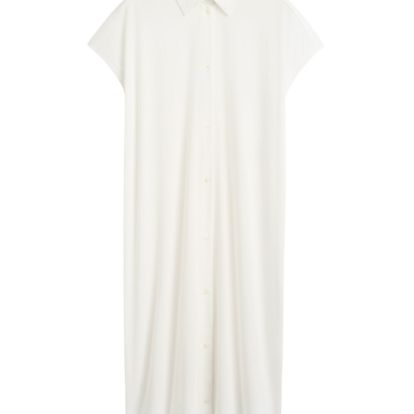 Totême Jersey Shirtdress Off-White - Dresses - Scandinavian Minimalist Luxury at Coveti