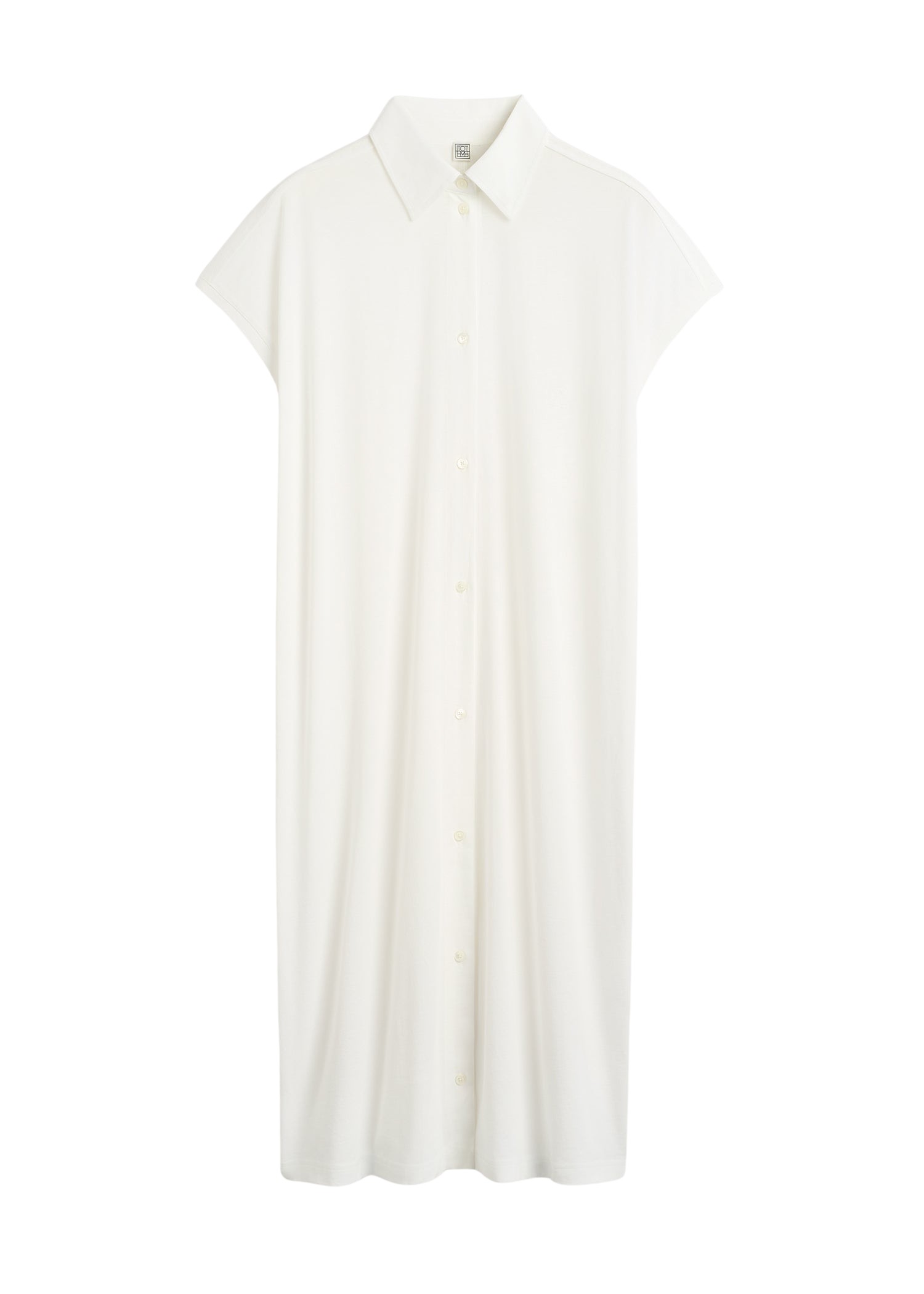 Toteme-Jersey-Shirtdress-Off-White77576_nobg Totême Jersey Shirtdress Off-White - Dresses - Scandinavian Minimalist Luxury at Coveti