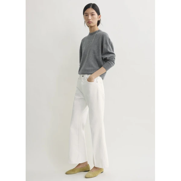 Totême Kick Flare Denim Off-White - Pants - Scandinavian Minimalist Luxury at Coveti