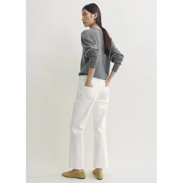Totême Kick Flare Denim Off-White - Pants - Scandinavian Minimalist Luxury at Coveti