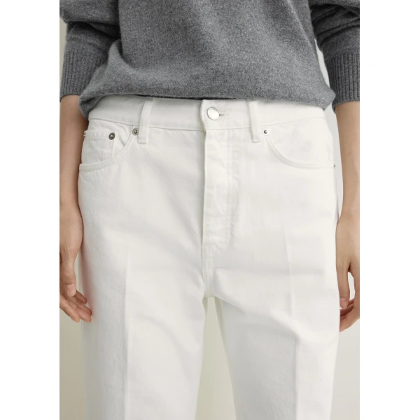 Totême Kick Flare Denim Off-White - Pants - Scandinavian Minimalist Luxury at Coveti