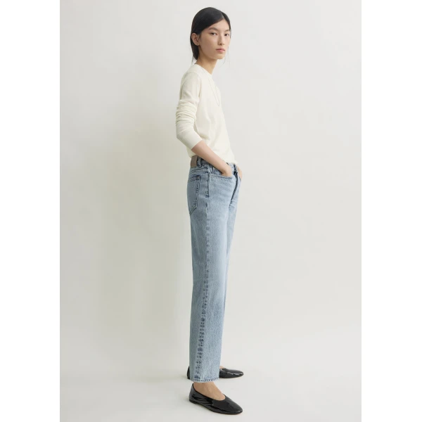 Totême Kick Flare Denim True Vintage - Pants - Scandinavian Minimalist Luxury at Coveti