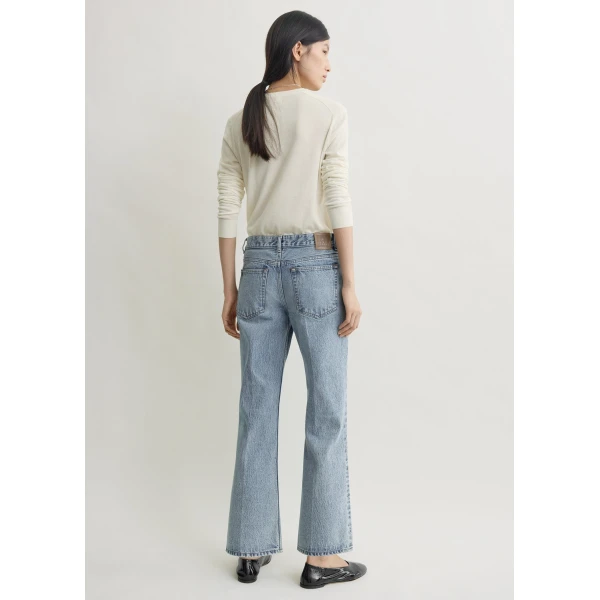 Totême Kick Flare Denim True Vintage - Pants - Scandinavian Minimalist Luxury at Coveti