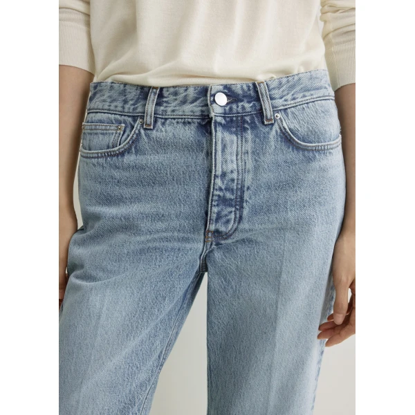 Totême Kick Flare Denim True Vintage - Pants - Scandinavian Minimalist Luxury at Coveti