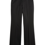 Totême Kick Flare Raw-Edge Trousers Black - Pants - Scandinavian Minimalist Luxury at Coveti