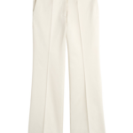 Totême Kick Flare Raw-Edge Trousers Stone - Pants - Scandinavian Minimalist Luxury at Coveti