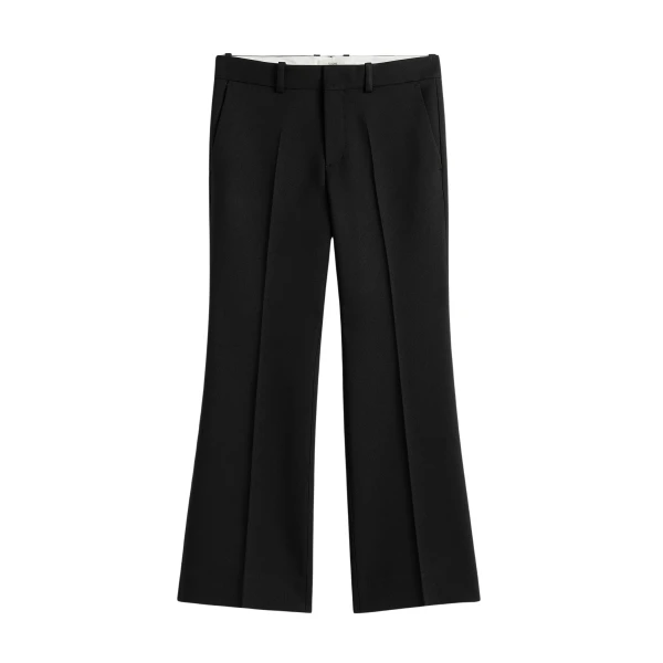 Totême Kick Flare Trousers Black - Pants - Scandinavian Minimalist Luxury at Coveti