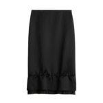 Totême Layered Satin Skirt Black - Skirts - Scandinavian Minimalist Luxury at Coveti