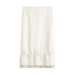 Totême Layered Satin Skirt White - Skirts - Scandinavian Minimalist Luxury at Coveti
