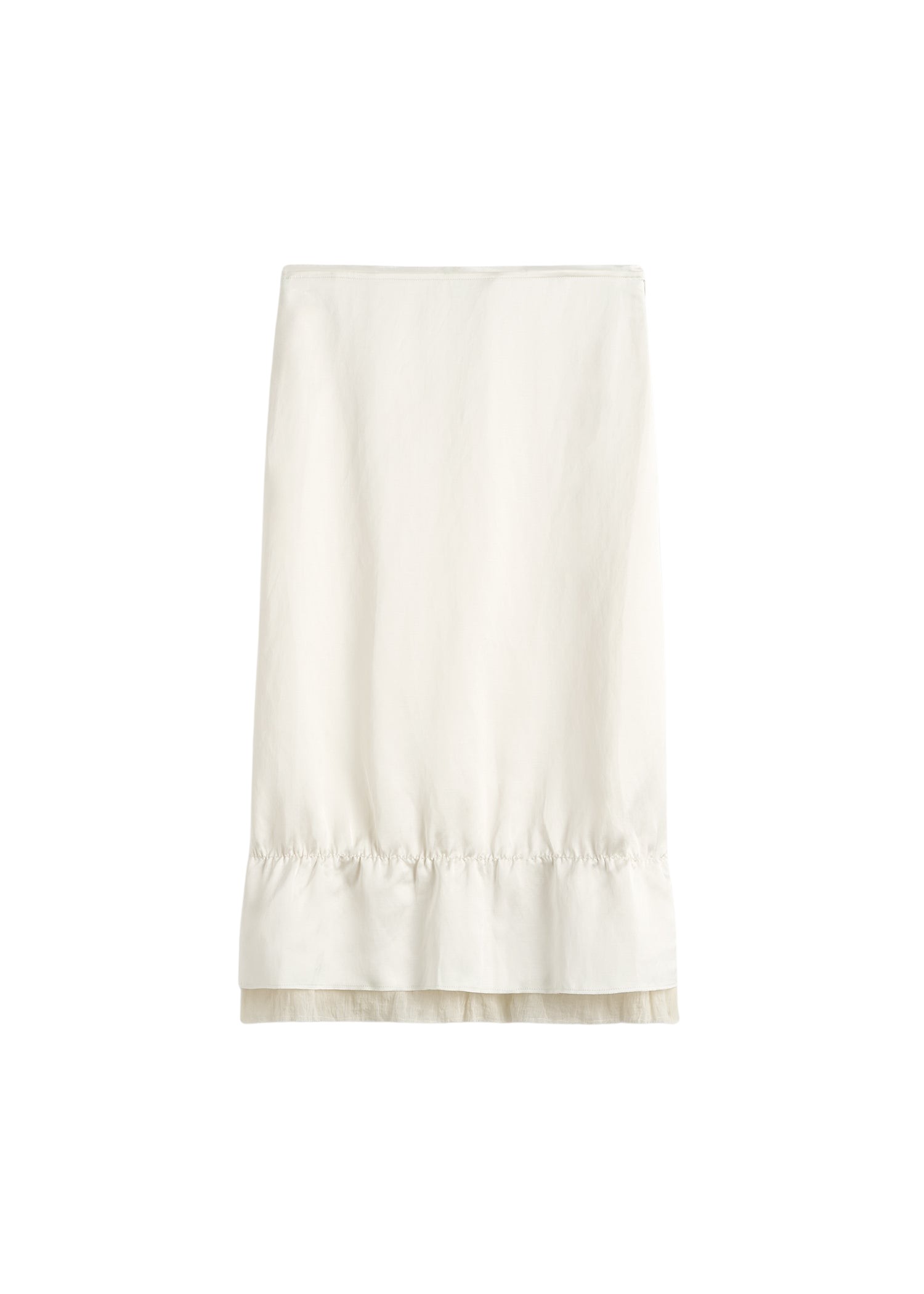 Toteme-Layered-Satin-Skirt-White61478_nobg Totême Layered Satin Skirt White - Skirts - Scandinavian Minimalist Luxury at Coveti