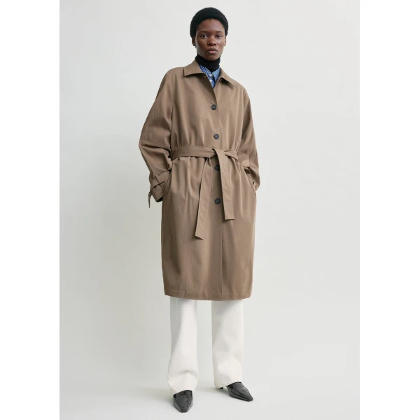 Totême Light Spring Trench Hazel - Coats - Scandinavian Minimalist Luxury at Coveti