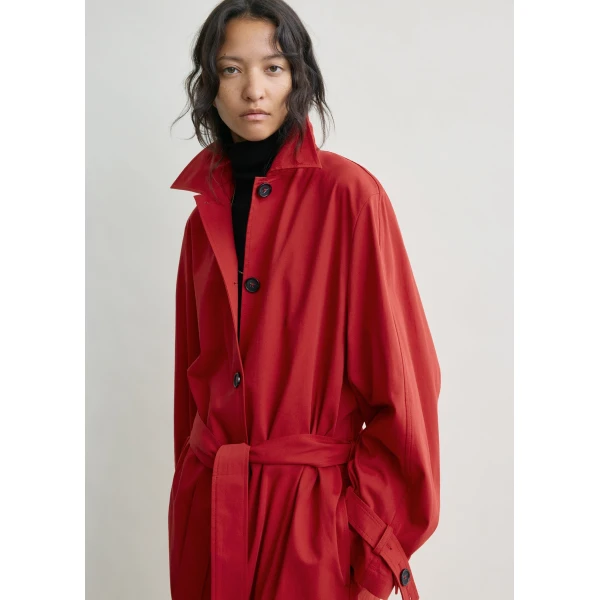 Totême Light Spring Trench Poppy - Coats - Scandinavian Minimalist Luxury at Coveti