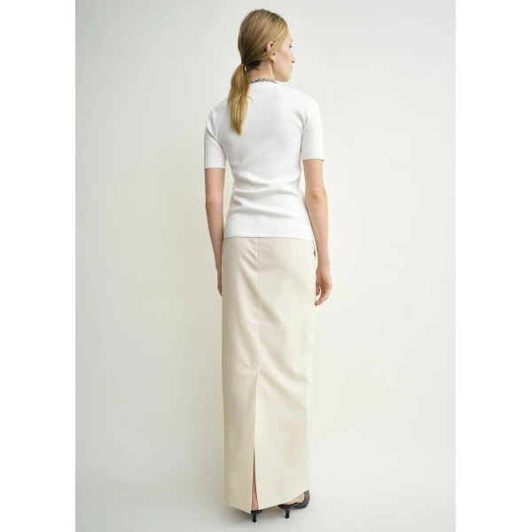 Totême Light Wool Skirt Ecru - Skirts - Scandinavian Minimalist Luxury at Coveti