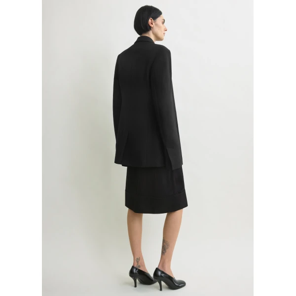 Totême Long Boxy Blazer Black - Jackets - Scandinavian Minimalist Luxury at Coveti