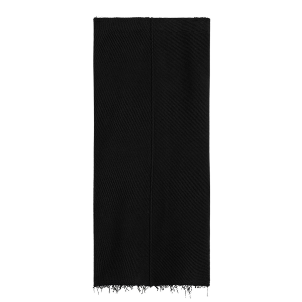 Totême Long Fringed Jersey Skirt Black - Skirts - Scandinavian Minimalist Luxury at Coveti