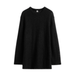Totême Long Open Weave Knit Black - Knitwear - Scandinavian Minimalist Luxury at Coveti